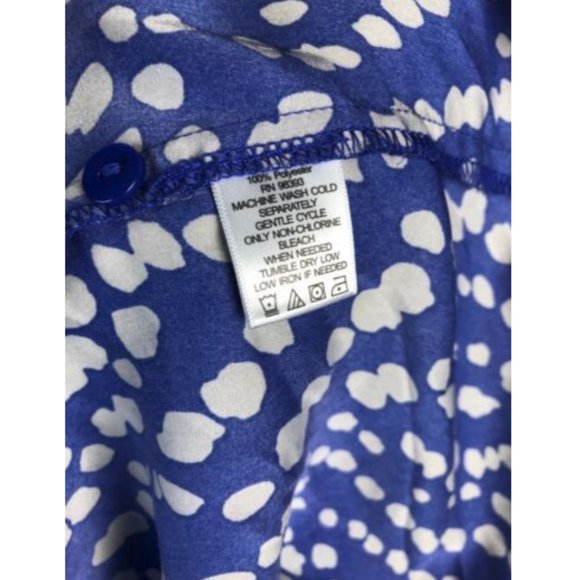 Dash K By Kardashians sz 00 Blue Gray Spot Neck - Picture 8 of 8